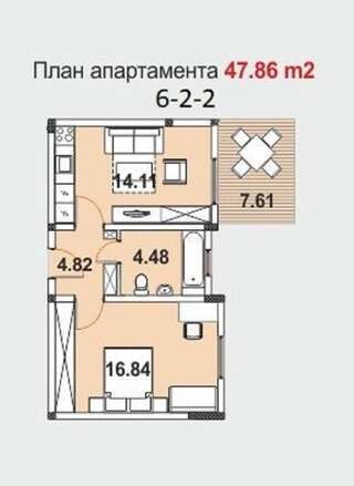 Апартаменты Sea view and pools apartments Херцег-Нови Апартаменты с 1 спальней-4